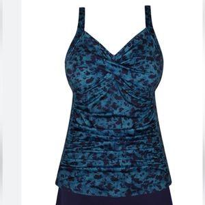 Jinxueer Floral Ruched tankini top